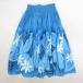 D# хула для # общий рисунок ручная работа юбка пау свободный размер Hawaiian # синий /37X[ б/у ]