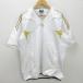 K# Adidas /adidas бейсбол Baseball короткий рукав разогрев жакет [XO] белый золотой /MENS#26[ б/у ]