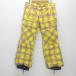 K# franc to/FLAUNT tartan в клетку сноуборд брюки winter одежда [M] желтый /LADIES#60[ б/у ]