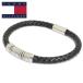  Tommy * Hilfiger браслет мужской черный бренд кожа TH-2790153