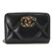  Chanel card-case lady's AP3653 B04852 94305 card-case coin case change purse . round fastener matelasse quilting black CHANEL 19