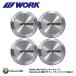 ���K�i WORK �G���[�V���� �Z���^�[�L���b�v �t���b�g�^�C�v 4�Z�b�g �V���o�[ M8R 20inch��p�f�U�C�� ���[�N EMOTION FLAT TYPE