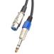 6.35mm стерео мужской .XLR женский аудио кабель, усилитель, Mike, миксер, предусилитель, акустическая система, кроме того, другой профессиональный запись для ma