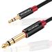 SHULIANCABLE 3.5mm to 6.35mm стерео аудио изменение кабель, соответствует смартфон PC CD плеер динамик a