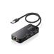  Elecom проводной LAN адаптор USB3.0 USB-A USB-RJ45 конверсионный адаптор Giga bit USB ступица (USB-A×3 порт ) W