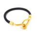  Hermes браслет jumbo кожа - вязаный Gold металлические принадлежности черный браслет аксессуары бренд [ подлинный товар гарантия ]