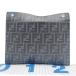  Fendi клатч Zucca 7AR985 PVC × кожа серый серия черный очень красивый товар модные аксессуары [ подлинный товар гарантия ]