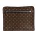  прекрасный товар Louis Vuitton Portfolio монограмма мака sa- ручная сумочка M40301 Brown чёрный клатч [ подлинный товар гарантия ]