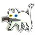  patch 399 Bite Knife Cat White