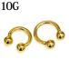  пирсинги 10G обратный винт круглый штанга / 10 мера Gold нержавеющая сталь Lobb .. серьги Helix золотой хирургический машина b внутренний 