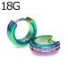  пара продажа нержавеющая сталь серьги 18G линия ввод Rainbow серьги-кольца / 18 мера Rainbow одним движением 2 шт продажа обруч серьги обе уголок для металл аллергия соответствует одноцветный 