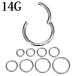  пирсинги 14G одним движением seg men to кольцо / 14 мера 316L хирургический нержавеющая сталь серебряный kli машина catch отсутствует металл аллергия соответствует 