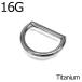 пирсинги 16G D знак type одним движением seg men to/ titanium 16 мера серьги-кольца .. серьги D type серебряный kli машина металл аллергия соответствует seg men to кольцо 