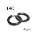 18G пара продажа 10Gseg men to кольцо способ обруч серьги / 18 мера черный нержавеющая сталь одним движением обруч серьги Lobb .. серьги колесо ..PVD серьги-кольца 