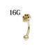  пирсинги 16G нержавеющая сталь лапа брови штанга циркон Gold машина bdo штанга banana штанга 