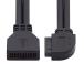  прямой угол USB 3.0 20 булавка 19 булавка мужской - женский удлинение 5Gbps кабель материнская плата основной панель для 90 раз 