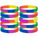 GOGO напульсник силикон Rainbow 10 штук входит резина браслет мягкий водонепроницаемый крепкий низкий . ультра . для мужчин и женщин party спорт соревнование команда группа разделение pre 