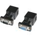 DTECH 2 Pack RS232 RJ45 изменение серийный адаптор DB9 D-Sub 9 булавка женский RJ-45 женский *DB9 D-Sub 9 булавка мужской RJ-45 женский COM порт i-sa сеть сеть 