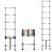 DayPlus эластичный лестница самый длинный 2.6 m (8.5 ft) складной эластичный .. многофункциональный aluminium лестница для перевозки удобный легкий выдерживаемая нагрузка 150 kg салон уличный обе для автоматика блокировка безопасность блокировка скользящий 