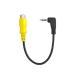 F-Factory 2.5mm 4 высшее RCA изменение кабель 2.5mm L type 4 высшее Mini штекер ( мужской ) - RCA/ булавка Jack ( женский ) 0.1m (2 номер . изображение,3 номер .GND) FNT-LH-49001M