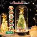  настольный елка Mini Рождество украшение стекло купол тип аккумулятора модный LED Kirakira светится атмосфера полный . теплый ... подарок ребенок 