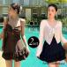 . покупка купальный костюм body type покрытие One-piece прозрачный tops 2 позиций комплект все в одном большой размер укороченные брюки длина болеро оборка non тросик чёрный 