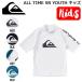  Quick Silver QUIKSILVER ALL TIME SR YOUTH Kids ребенок Rush Guard Short рукав короткий рукав море бассейн серфинг уличный стандартный товар 