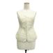  не использовался товар Mame Kurogouchimame черный go chiFloral Quilted Silk Bustier шелк стеганое полотно бюстье белый 1 MM23PF-SH721