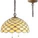 WERFACTORY Tiffany Pendant Light Fixture Cream Amber Bead Stained Glass 16