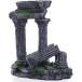 アクアリウム オーナメント オブジェ 遺跡 神殿 柱 2本 隠れ家 水槽 インテリア 置物 飾り 両生類 飼育 加湿 装飾 生息地の装飾 水槽の装飾 ウェットシェルター