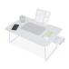 VECELO low стол складной стол ширина 60× глубина 40× высота 28cm белый bed стол Mini стол предотвращение скольжения имеется выдвижной ящик есть 