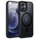JEDirect iPhone 12 mini 5.4 дюймовый для магнит кейс MagSafe. соответствует половина прозрачный. коврик задняя сторона тонкий ударопрочный бегемот 