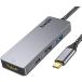 USB Type c ץ ޥݡ Tuwejia c ϥ K  hdmiݡ+USB 3.0 ǡžݡ+U