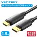 VENTION 4K DisplayPort to HDMI�P�[�u�� 1.8m �u���b�N 4K@30Hz/2K��60Hz HFOBAC 4K DisplayPort to HDMI�P�[�u�� HDCP�Ή�