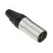 XLR коннектор мужской 5 высшее распорка никель. сверху . серебряный ...Neutrik Neutrik NC5MXX (63-4576-73)