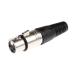 XLR коннектор женский 3 высшее распорка серебряный ...RS Pro 458-024 (63-4627-76)