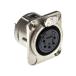 XLR коннектор женский 5 высшее распорка никель. сверху . золотой ...Neutrik Neutrik NC5FDL1 (63-4629-68)