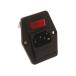 IEC штекер мужской panel крепление 10A Bulgin BVB01/Z0000/02 (63-4769-13)