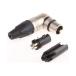 XLR коннектор женский 4 высшее свет угол никель. сверху . серебряный ...Neutrik Neutrik NC4FRX (63-4986-94)