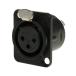 XLR коннектор женский 3 высшее распорка никель. сверху . золотой ...Neutrik Neutrik NC3FD-L-B-1 (63-5015-03)