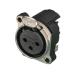 XLR коннектор женский 3 высшее распорка золотой ...Neutrik Neutrik RSNC3FBH2-D (63-5174-17)