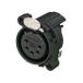 XLR коннектор женский 5 высшее распорка золотой ...Neutrik Neutrik RSNC5FAH-D (63-5174-19)
