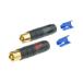 RCA штекер мужской никель. сверху . золотой ...1 пакет 2 штук Neutrik Neutrik NF2C-B/2 (63-7578-30)