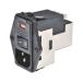IEC фильтр мужской IEC стандарт C14 фланец крепление 2 плавкий предохранитель 5 x 20mm 10A (63-8057-32)