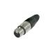 XLR коннектор женский 3 высшее распорка кабель крепление никель. сверху . серебряный ...1 пакет 100 штук (64-2937-43)