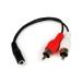 15cm стерео аудио AUDIO изменение кабель 3.5mm Mini Jack 3 высшее женский - 2x RCA мужской (65-1898-60)