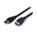 Startech 2m USB 3.0 ��Ĺ�����֥� ������A ���� - ������A �᥹ �֥�å� USB3SEXT2MBK (65-1898-83)