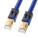 掠ץ饤 CAT7A LAN֥ 0.2m 10Gbps/1000MHz RJ45 ĥޤɻ ֥롼 KB-T7A-002BL