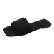 CoceMoce Womens Casual Open Toe Flat Slide Sandals Black Fabric ¹͢