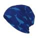 ���¹�͢���ʡ�FINOWIN Shark Silhouette Print Navy Blue Slouchy Beanie Chemo Ha